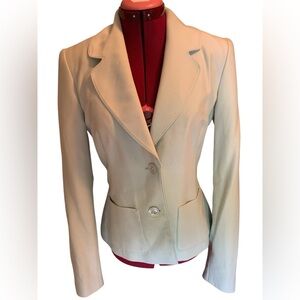 Luca Luca Double-Breasted Mint Colored Blazer with Notched Lapels